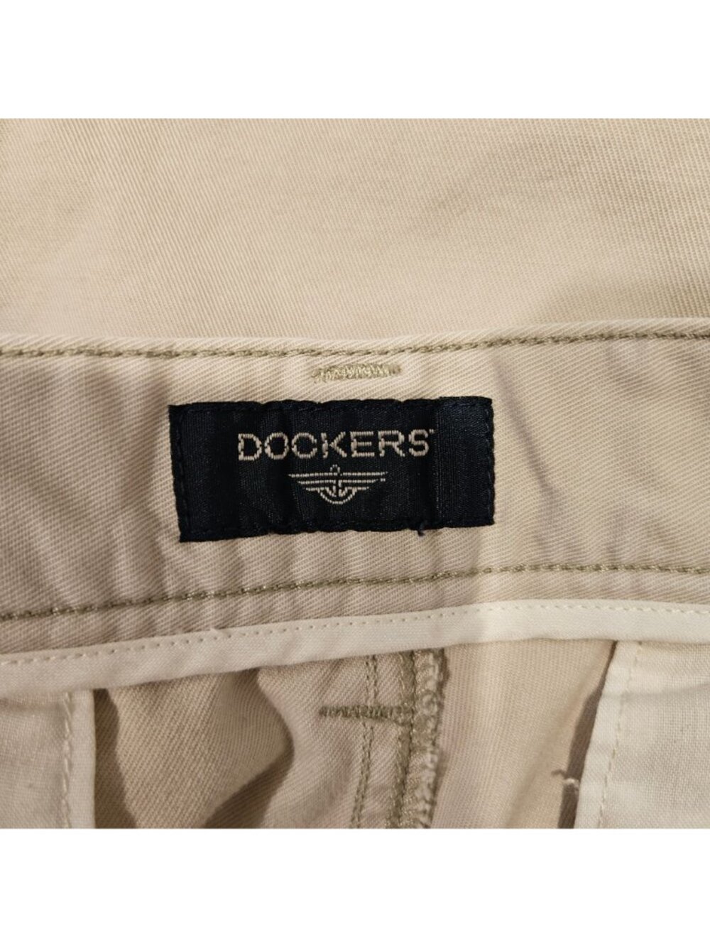 Dockers Mens Beige Cargo Shorts Flat Front Relaxed Fit Size 34 100% Cotton - Picture 5 of 13
